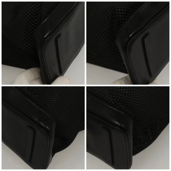 PRADA Tote Bag Nylon Black Silver Auth - Picture 15 of 15